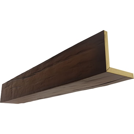 2-Sided (L-beam) Riverwood Endurathane Faux Wood Ceiling Beam, Premium Mahogany, 6W X 12H  X 8'L